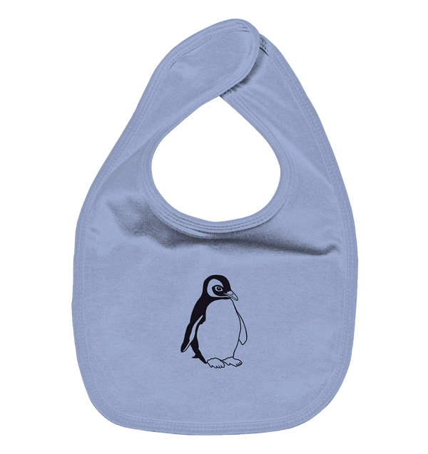 Pinguin - Organic Lätzchen Kinder Lätzchen Tier-Shirts.com Dusty Blue One Size