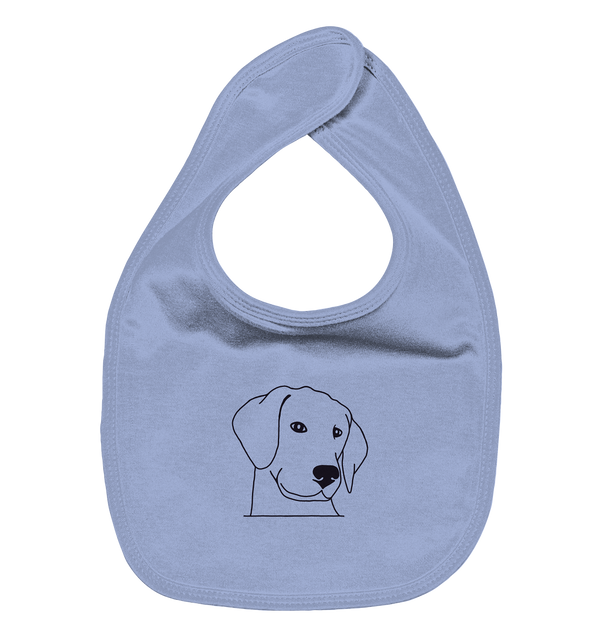 Hund Schlappohr - Organic Lätzchen Kinder Lätzchen Tier-Shirts.com Dusty Blue One Size