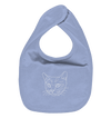 Katze weiß - Organic Lätzchen Kinder Lätzchen Tier-Shirts.com Dusty Blue One Size