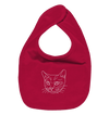 Katze weiß - Organic Lätzchen Kinder Lätzchen Tier-Shirts.com Red One Size