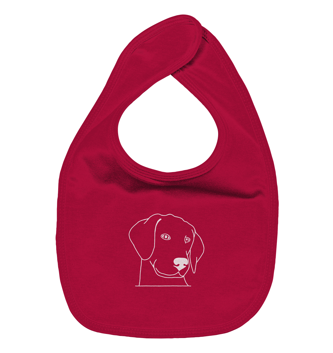 Hund Schlappohr weiß - Organic Lätzchen Kinder - Tier-Shirts.com