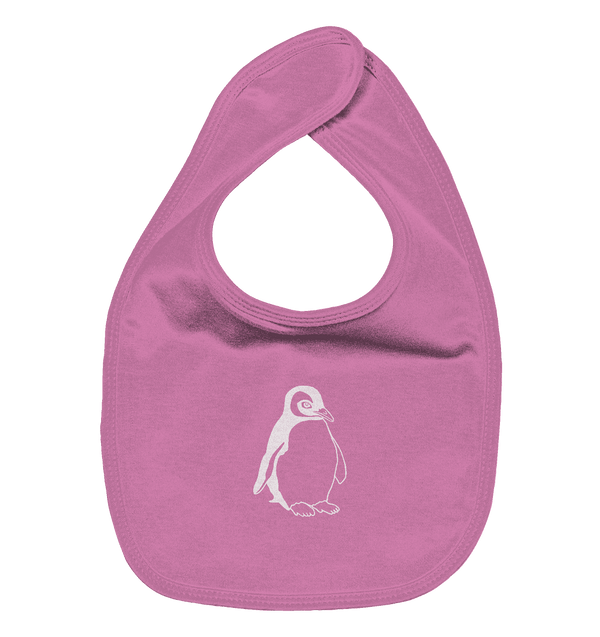 Pinguin weiß - Organic Lätzchen Kinder Lätzchen Tier-Shirts.com Bubble Gum Pink One Size