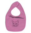 Katze - Organic Lätzchen Kinder Lätzchen Tier-Shirts.com Bubble Gum Pink One Size