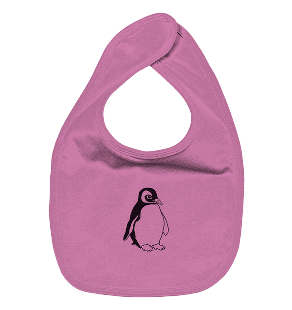 Pinguin - Organic Lätzchen Kinder Lätzchen Tier-Shirts.com Bubble Gum Pink One Size