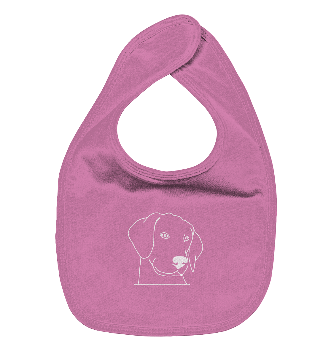 Hund Schlappohr weiß - Organic Lätzchen Kinder - Tier-Shirts.com