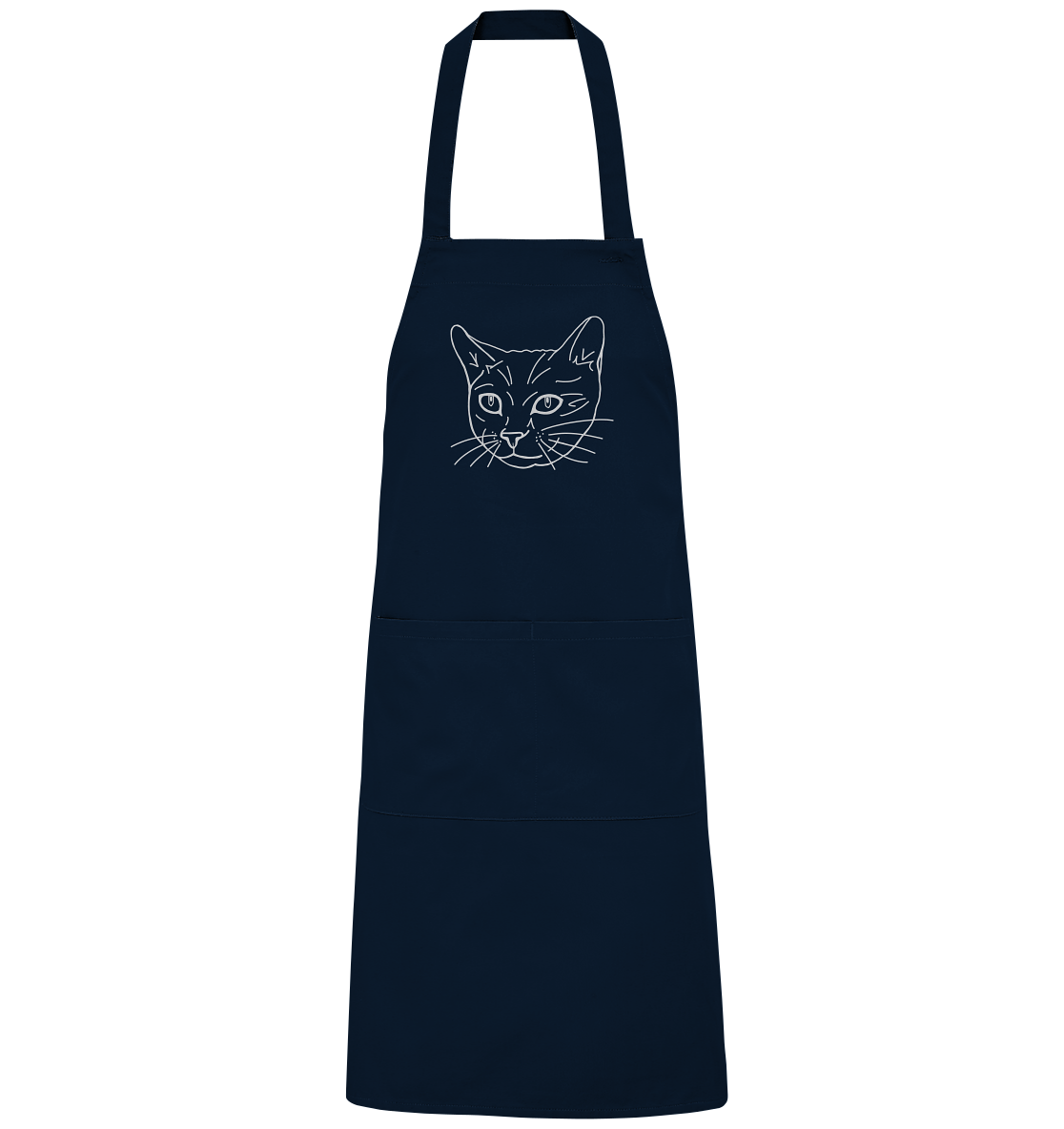 Katze weiß - Organic Grillschürze - Tier-Shirts.com