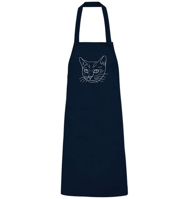 Katze weiß - Organic Grillschürze Grillschürze Tier-Shirts.com Navy One Size