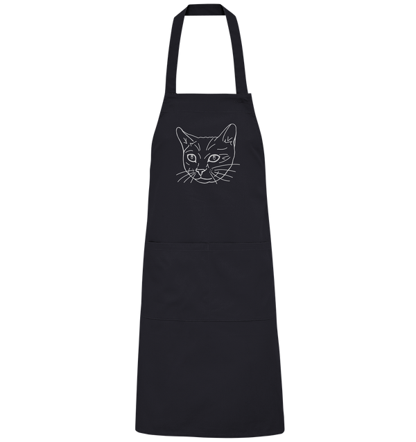 Katze weiß - Organic Grillschürze Grillschürze Tier-Shirts.com Black One Size