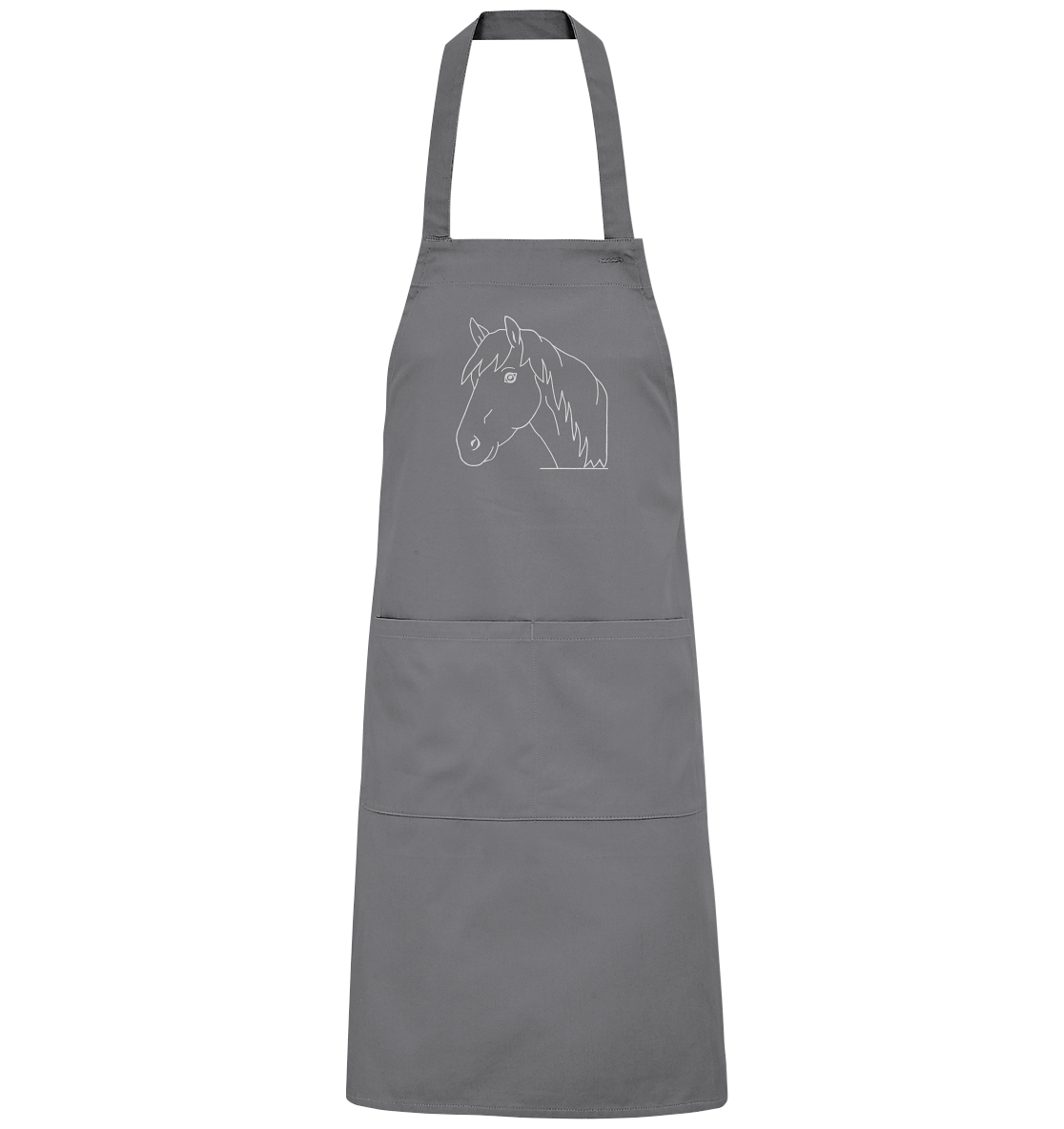 Horse white - Organic Grill Apron