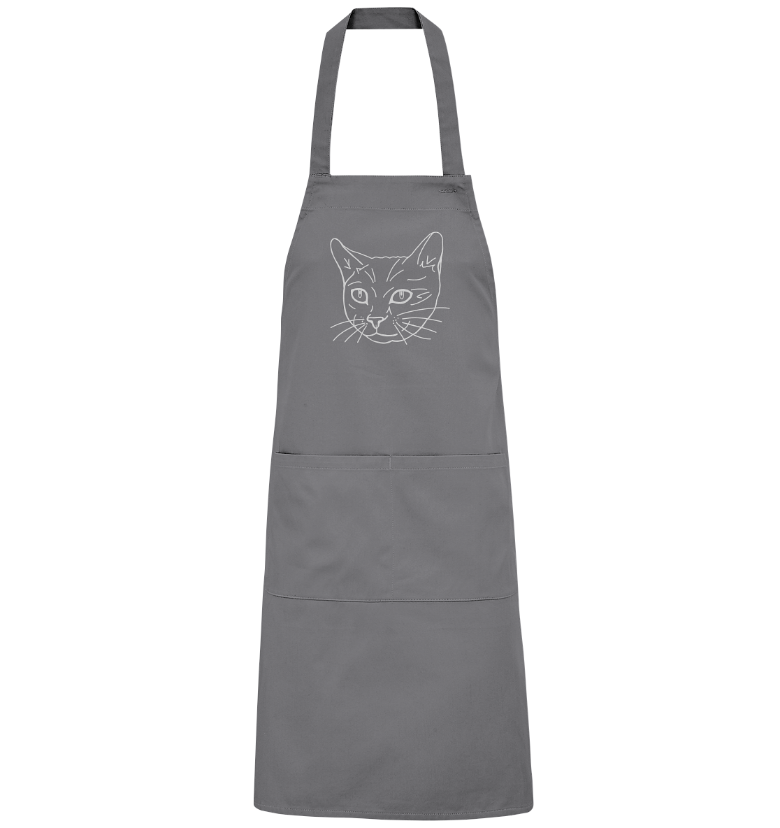 Katze weiß - Organic Grillschürze - Tier-Shirts.com