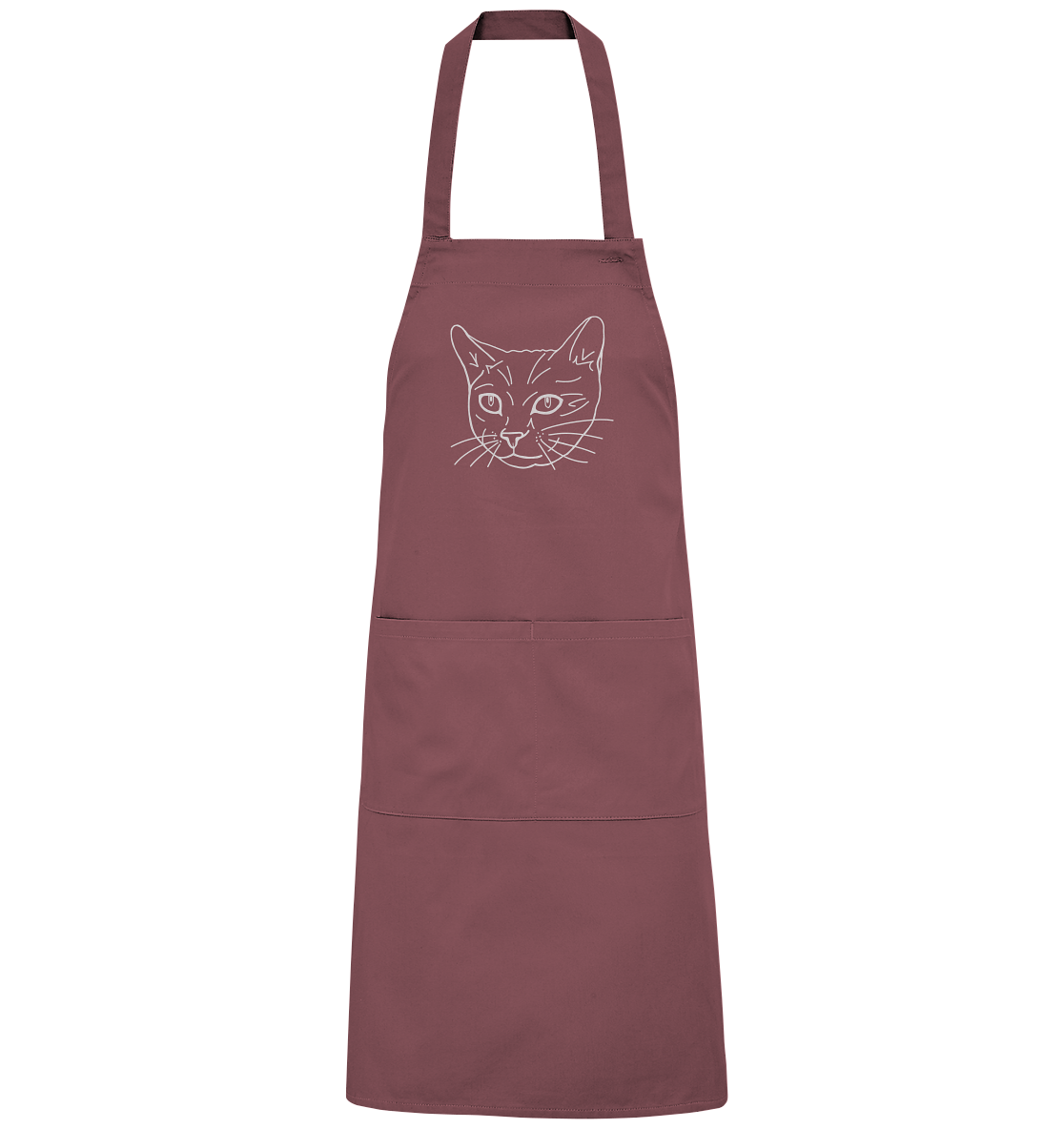 Katze weiß - Organic Grillschürze - Tier-Shirts.com