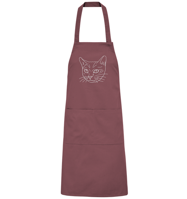 Katze weiß - Organic Grillschürze Grillschürze Tier-Shirts.com Ancient Pink One Size