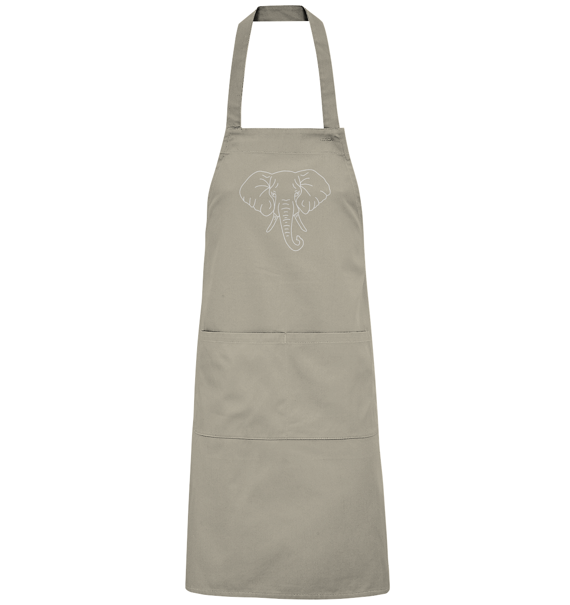 Elephant white - Organic Grill Apron