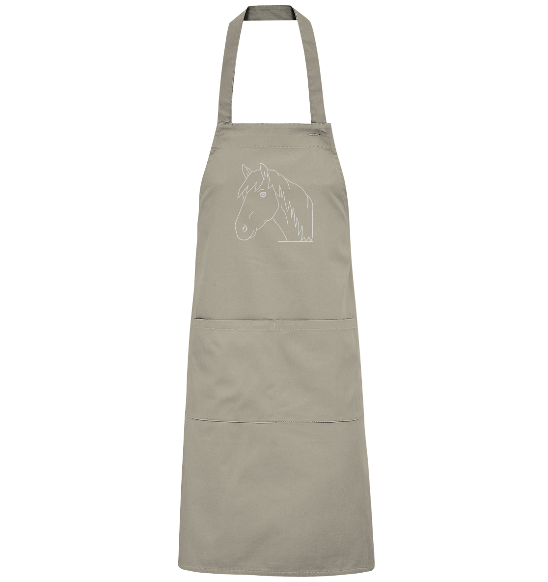 Horse white - Organic Grill Apron