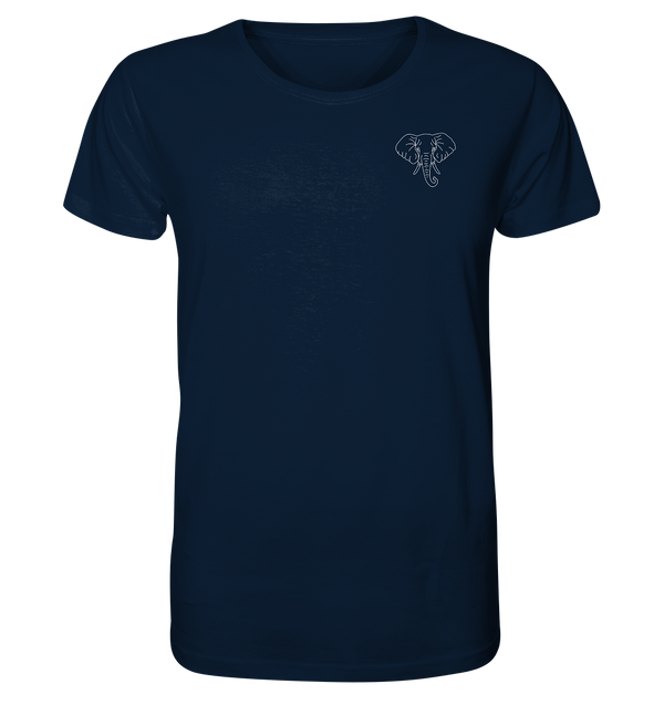 Elefant weiß - Organic T-Shirt Unisex Unisex-Shirts Tier-Shirts.com French Navy XS