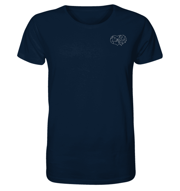 Löwenpaar weiß - Organic T-Shirt Unisex Unisex-Shirts Tier-Shirts.com French Navy XS