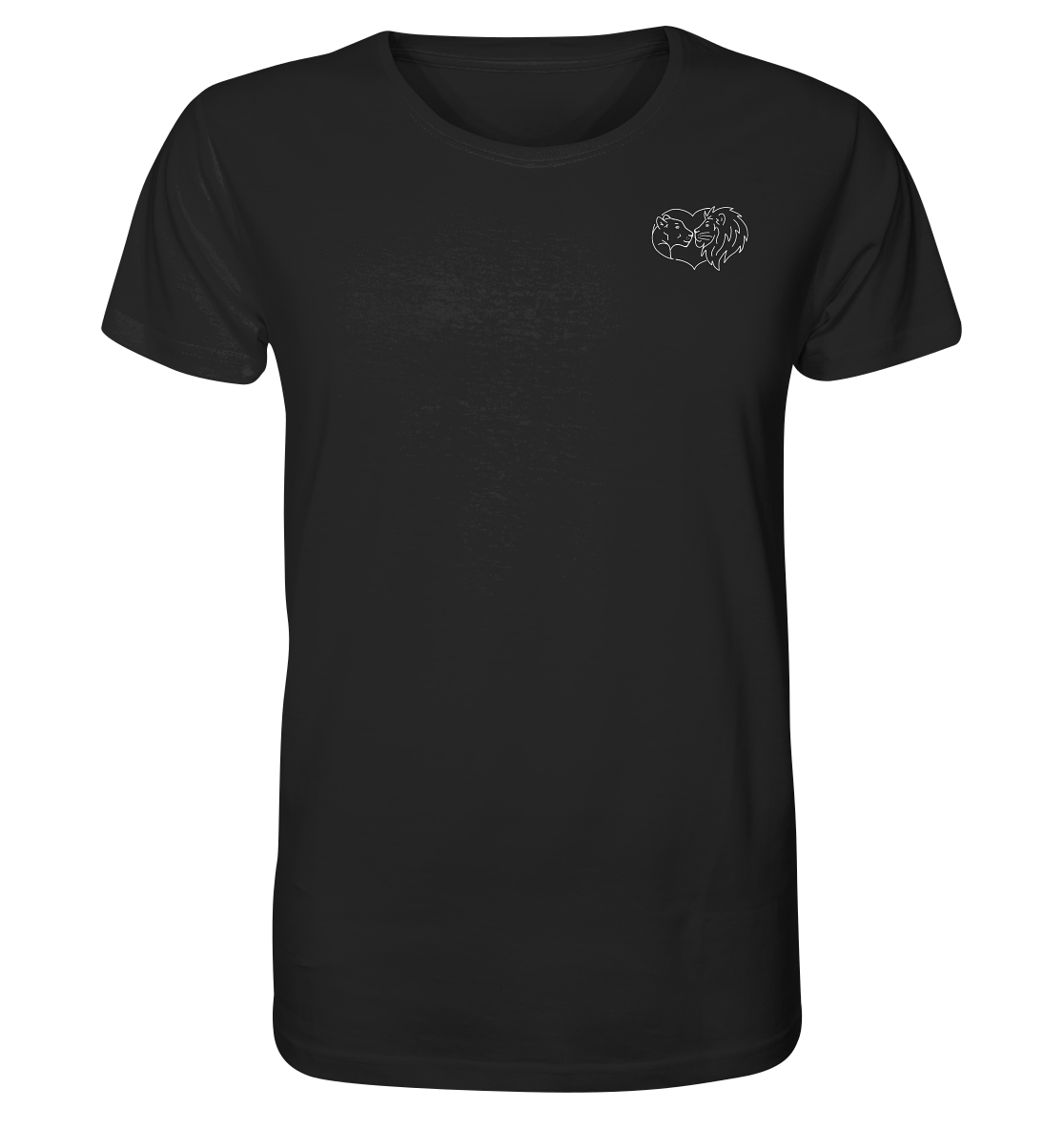 Löwenpaar weiß - Organic T-Shirt Unisex