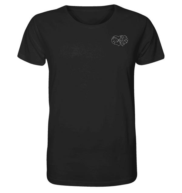 Löwenpaar weiß - Organic T-Shirt Unisex Unisex-Shirts Tier-Shirts.com Black XS