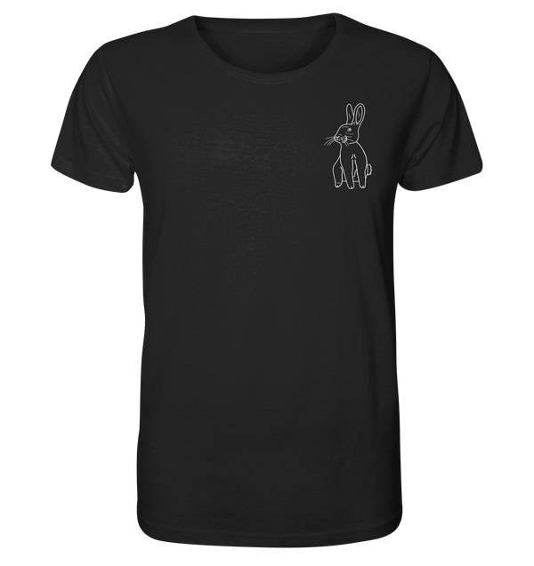 Hase weiß - Organic T-Shirt Unisex Unisex-Shirts Tier-Shirts.com Black XS