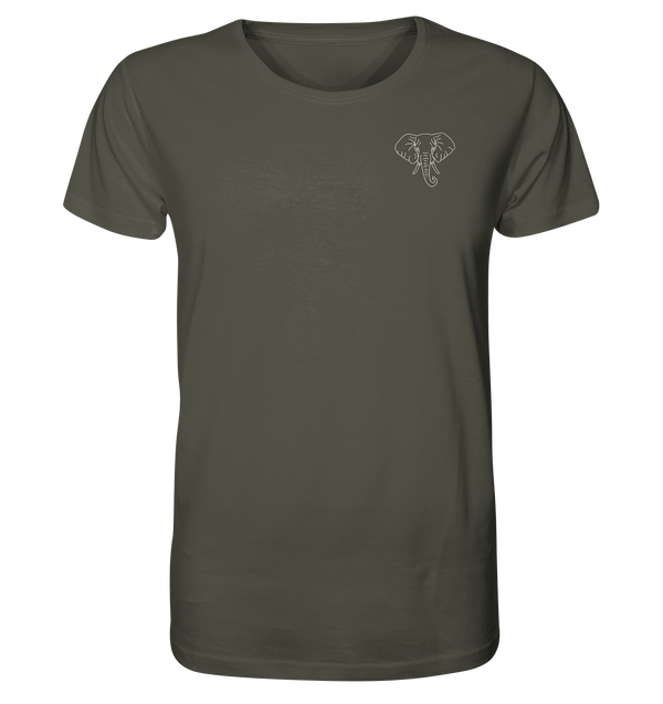 Elefant weiß - Organic T-Shirt Unisex Unisex-Shirts Tier-Shirts.com Khaki XS