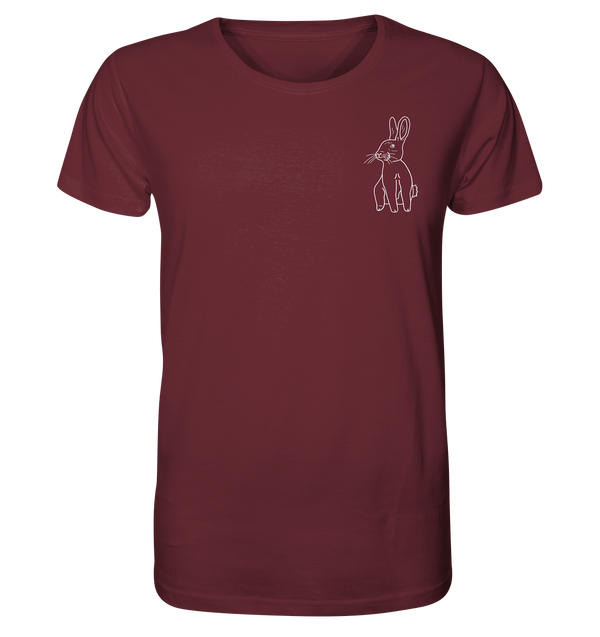 Hase weiß - Organic T-Shirt Unisex Unisex-Shirts Tier-Shirts.com Burgundy XS