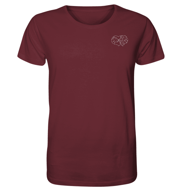 Löwenpaar weiß - Organic T-Shirt Unisex Unisex-Shirts Tier-Shirts.com Burgundy XS