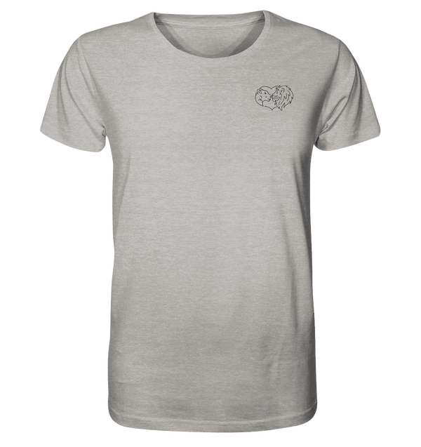 Löwenpaar - Organic T-Shirt Unisex Unisex-Shirts Tier-Shirts.com Heather Grey XS