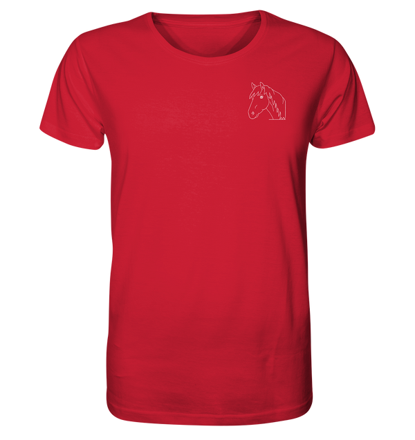 Pferd weiß - Organic T-Shirt Unisex Unisex-Shirts Tier-Shirts.com Red XS