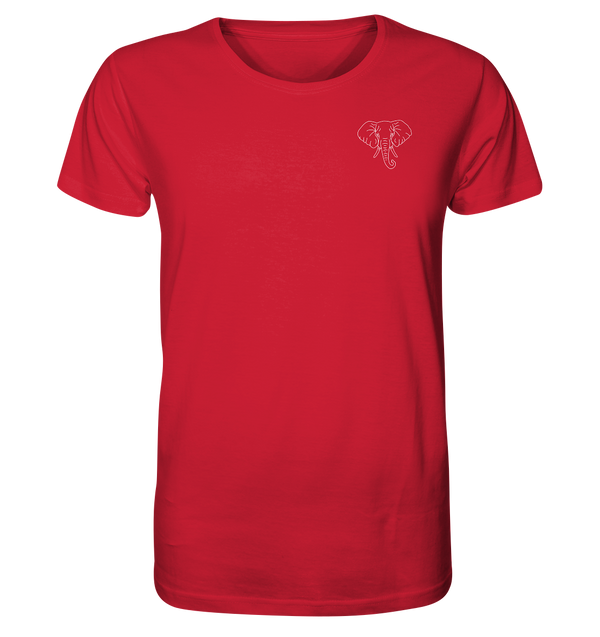 Elefant weiß - Organic T-Shirt Unisex Unisex-Shirts Tier-Shirts.com Red XS