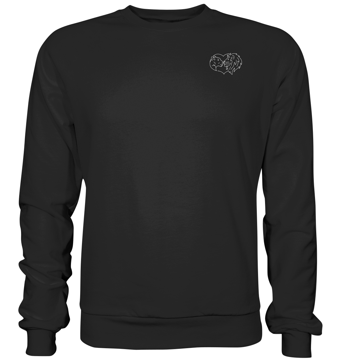 Löwenpaar weiß - Premium Sweatshirt Unisex