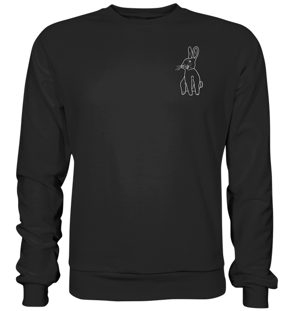 Hase weiß - Premium Sweatshirt Unisex Sweatshirts Tier-Shirts.com Black S