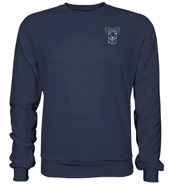 Ziege weiß - Premium Sweatshirt Unisex Sweatshirts Tier-Shirts.com Deep Navy S