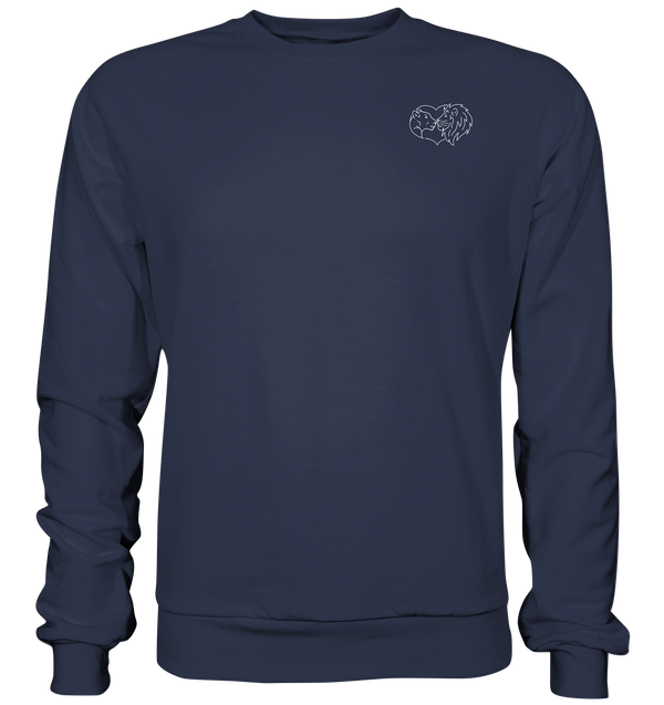 Löwenpaar weiß - Premium Sweatshirt Unisex Sweatshirts Tier-Shirts.com Deep Navy S