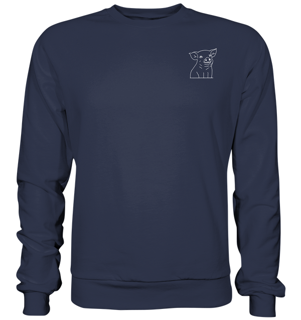 Ferkel weiß - Premium Sweatshirt Unisex Sweatshirts Tier-Shirts.com Deep Navy S