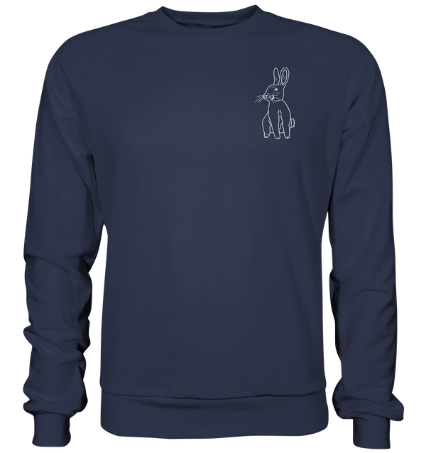 Hase weiß - Premium Sweatshirt Unisex Sweatshirts Tier-Shirts.com Deep Navy S