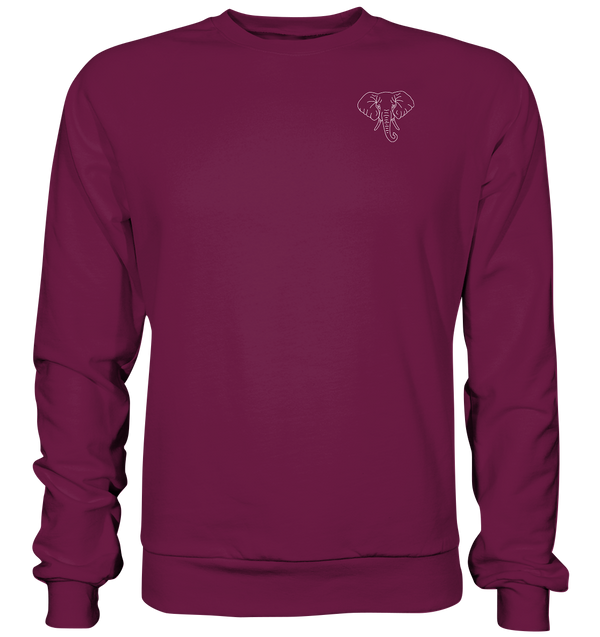 Elefant weiß - Premium Sweatshirt Unisex Sweatshirts Tier-Shirts.com Burgund S