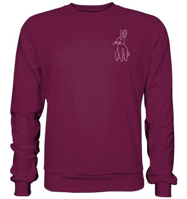 Hase weiß - Premium Sweatshirt Unisex Sweatshirts Tier-Shirts.com Burgund S