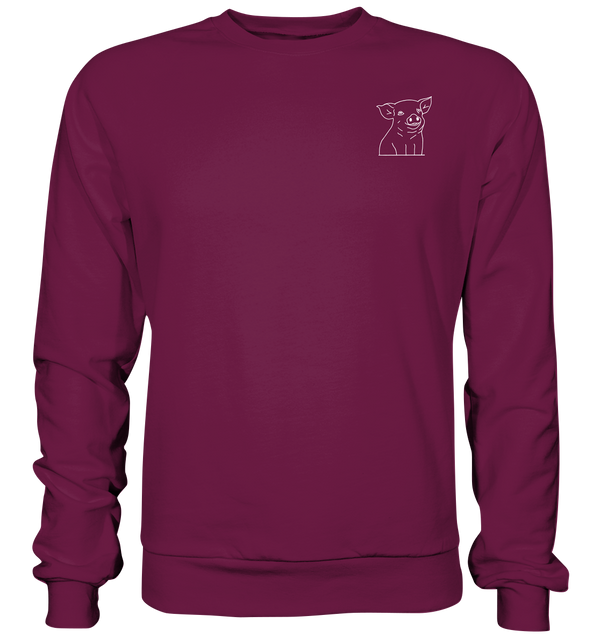 Ferkel weiß - Premium Sweatshirt Unisex Sweatshirts Tier-Shirts.com Burgund S