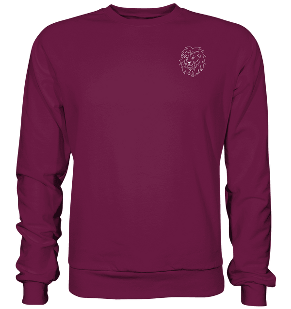 Löwe weiß - Premium Sweatshirt Unisex Sweatshirts Tier-Shirts.com Burgund S