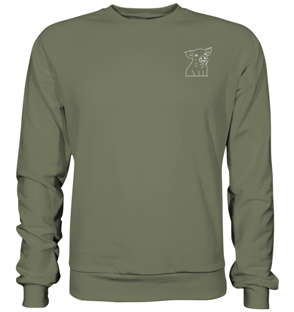 Ferkel weiß - Premium Sweatshirt Unisex Sweatshirts Tier-Shirts.com Classic Olive S