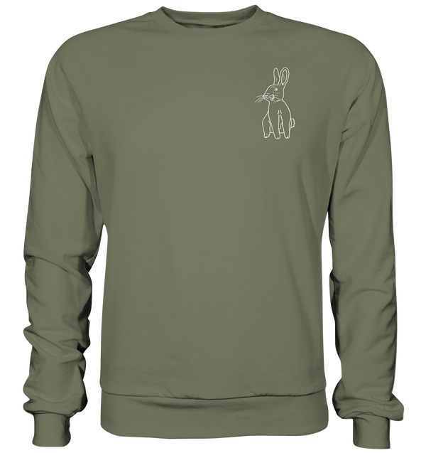 Hase weiß - Premium Sweatshirt Unisex Sweatshirts Tier-Shirts.com Classic Olive S