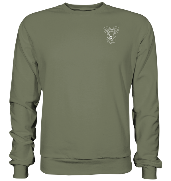 Ziege weiß - Premium Sweatshirt Unisex Sweatshirts Tier-Shirts.com Classic Olive S