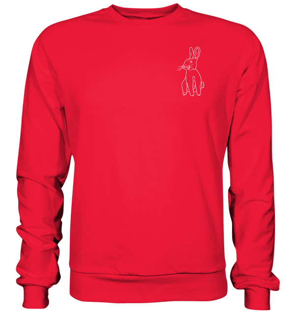 Hase weiß - Premium Sweatshirt Unisex Sweatshirts Tier-Shirts.com Rot S