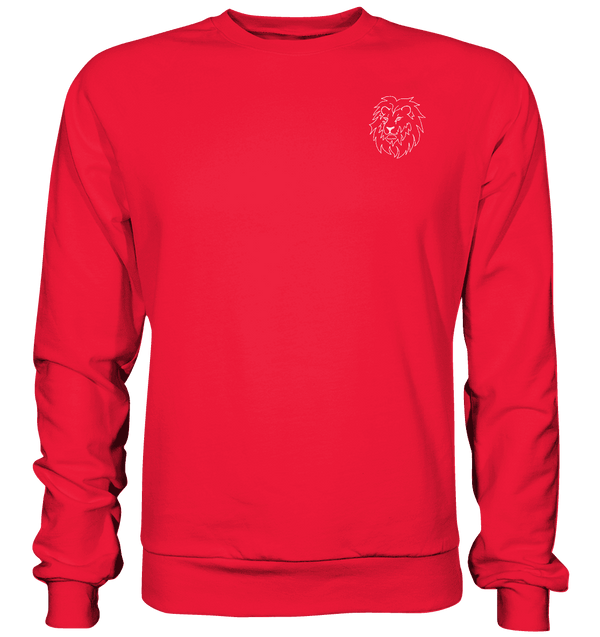 Löwe weiß - Premium Sweatshirt Unisex Sweatshirts Tier-Shirts.com Rot S