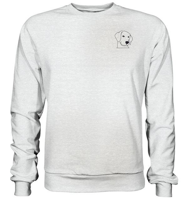 Hund Schlappohr - Premium Sweatshirt Unisex Sweatshirts Tier-Shirts.com Heather Grey (meliert) S