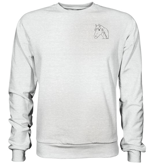 Pferd schwarz - Premium Sweatshirt Unisex