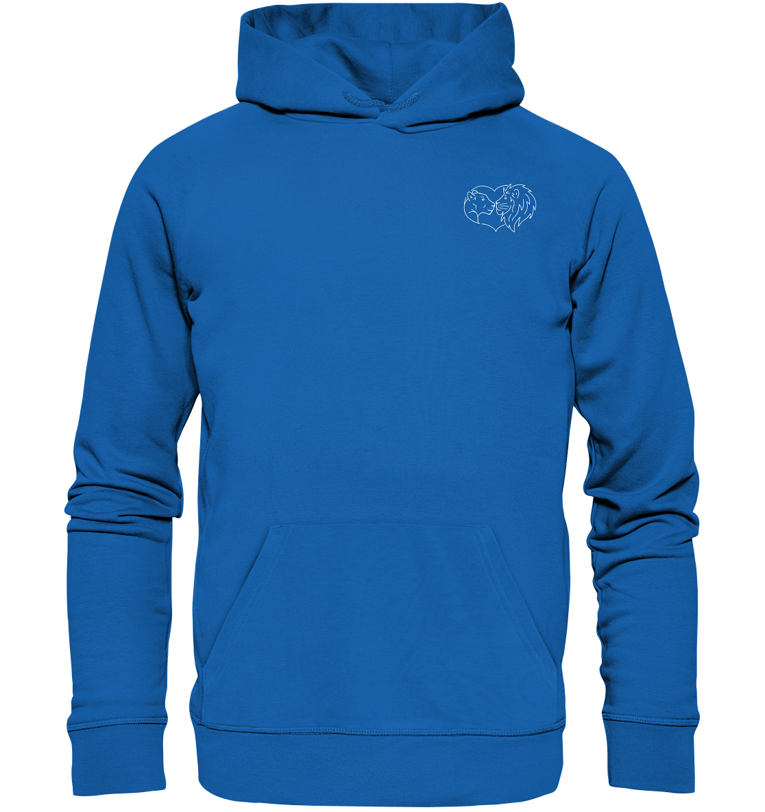 Löwenpaar weiß - Premium Hoodie Unisex