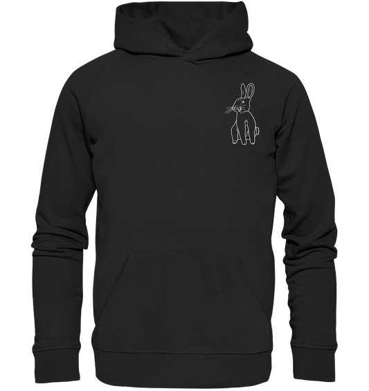 Hase weiß - Premium Hoodie Unisex