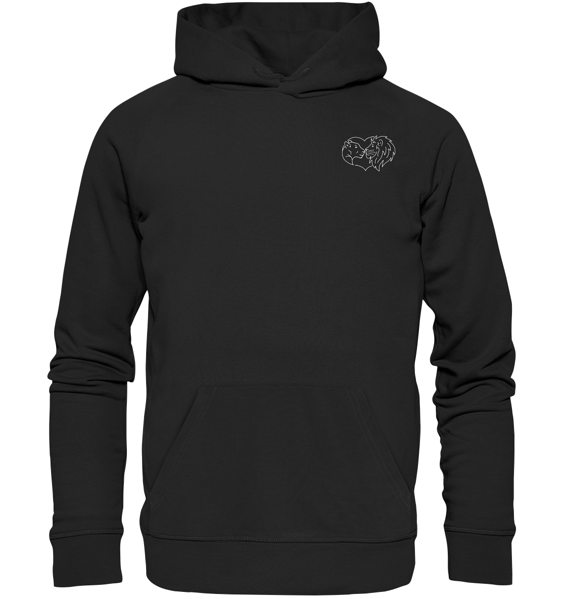 Löwenpaar weiß - Premium Hoodie Unisex