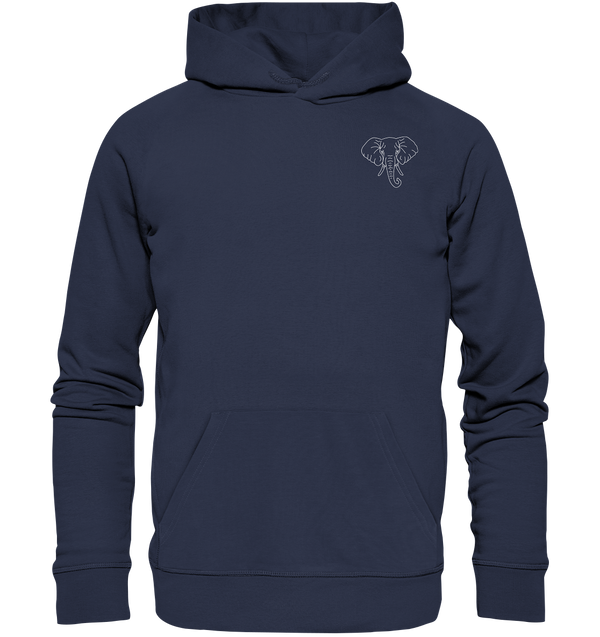 Elefant weiß - Premium Hoodie Unisex Hoodies Tier-Shirts.com Deep Navy S